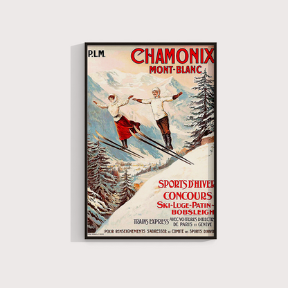Chamonix poster vintage - LARTESTUDIO