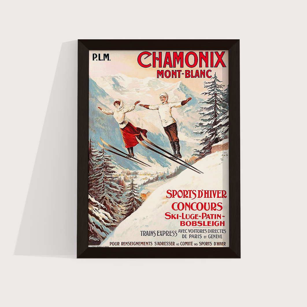 Chamonix poster vintage - LARTESTUDIO