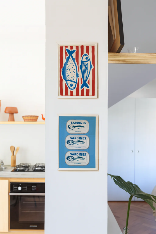 Composição de Quadros Peixes e Sardinhas