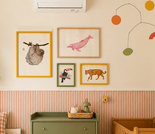Composição de Quadros Fauna Brasileira I - Quarto Infantil