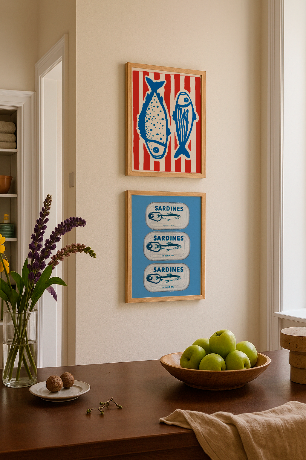 Composição quadros para Cozinha Sardinhas&Peixes