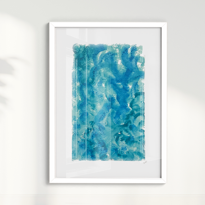 Quadro D.H.G Serie Azul Aquuarela - Peça única