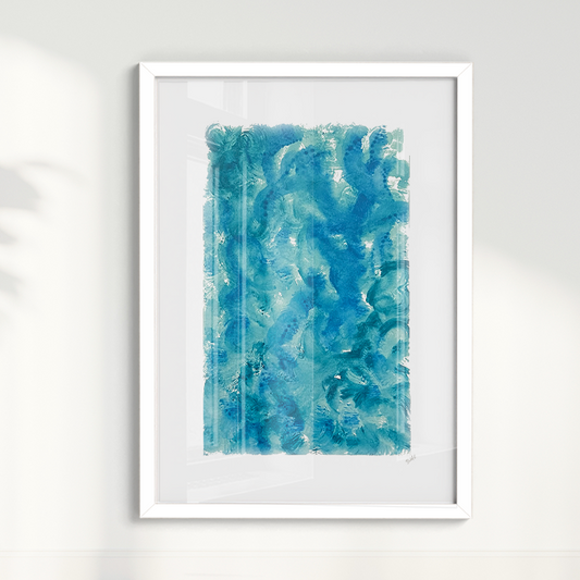 Quadro D.H.G Serie Azul Aquuarela - Peça única