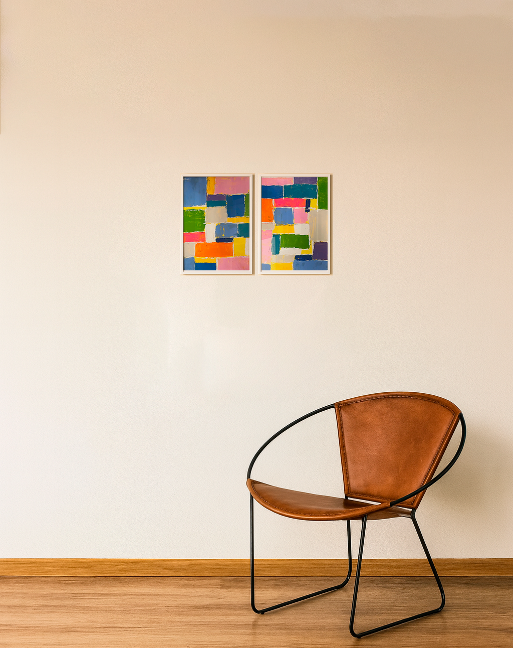 DÍPTICO Color Quadros por D.H.G Abstracts