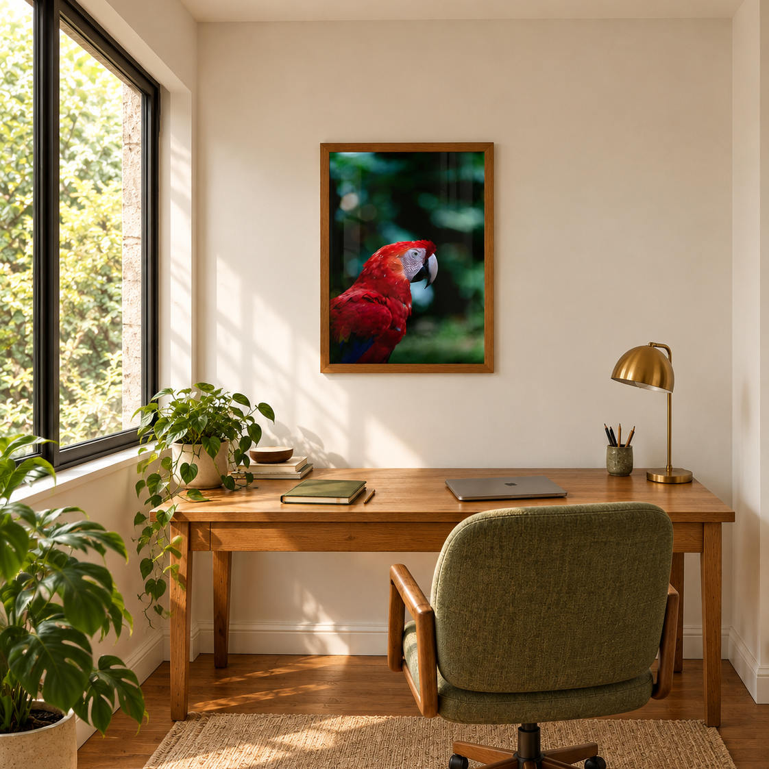 Quadro Zoologico 347 Arara Vermelha Por Thales Antonio