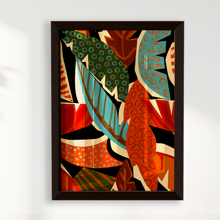Quadro Folhas Abstratas por Mário Soares