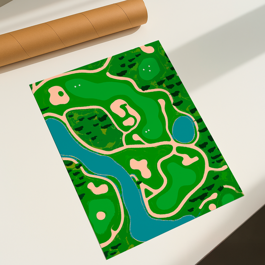 Print Campo de Golf A3 Pronta Entrega