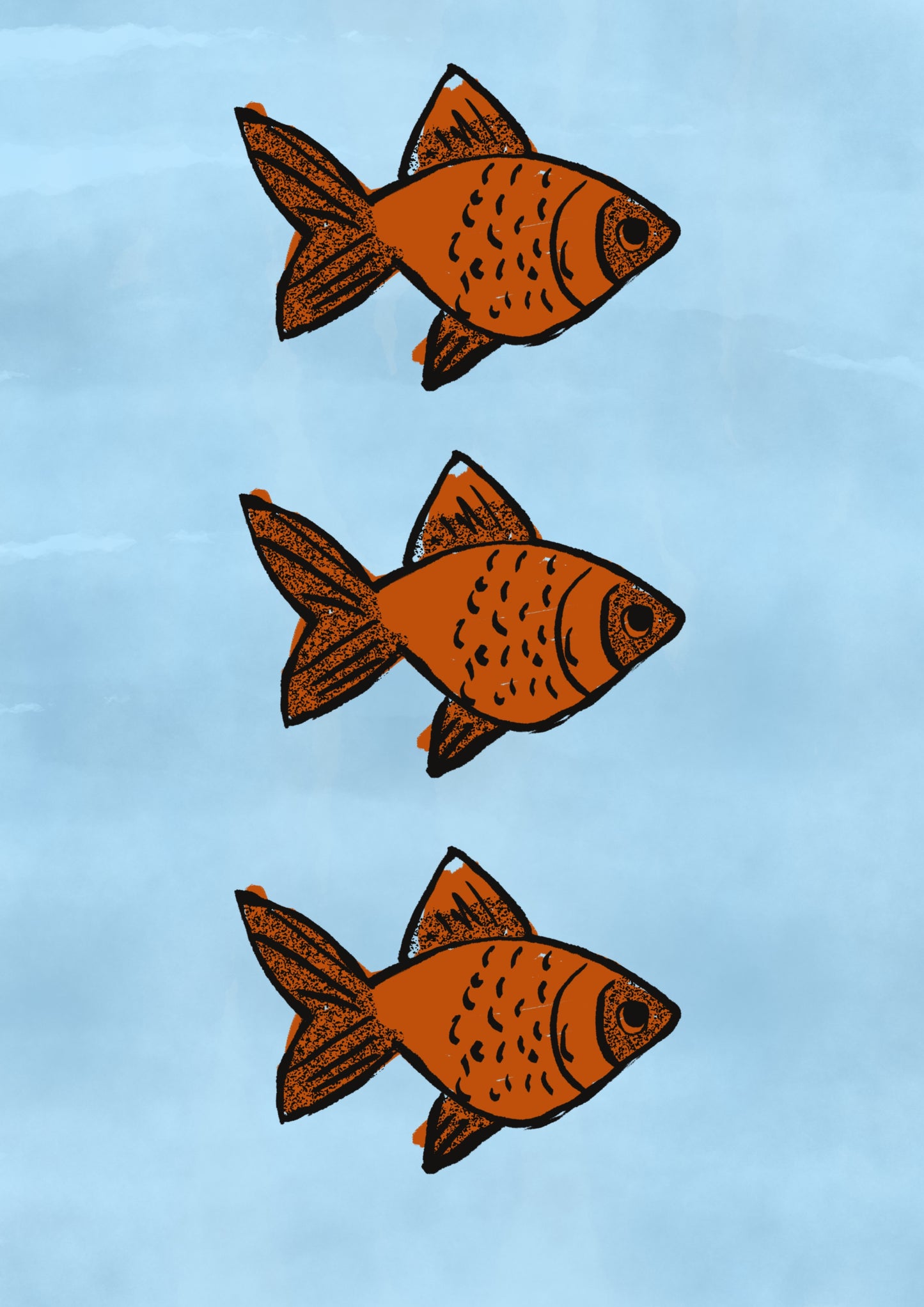Quadro Gold Fish II por Bruna Miyuki