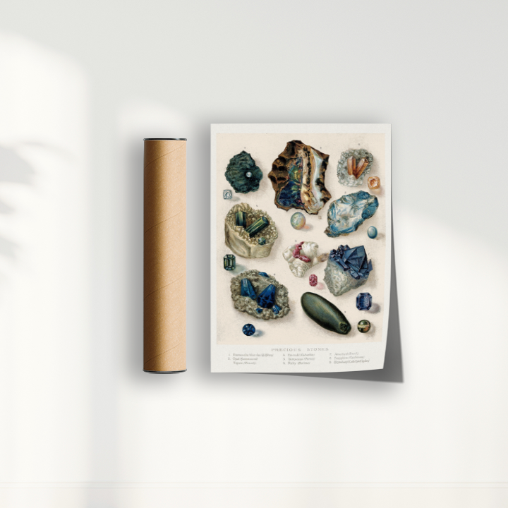 Quadro Pedras Preciosas Vintage