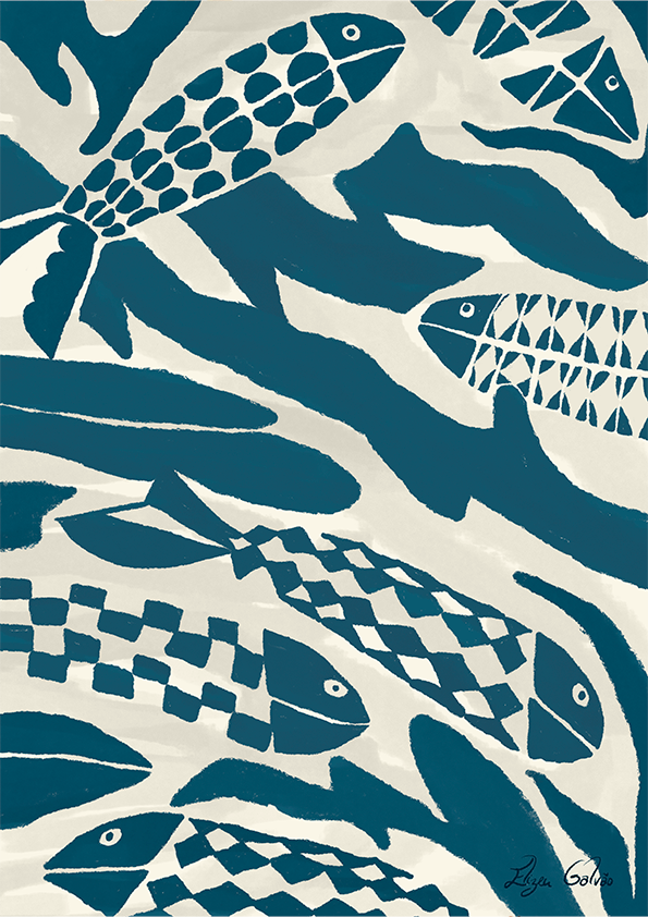 Quadro Pesca por Elizeu Galvão