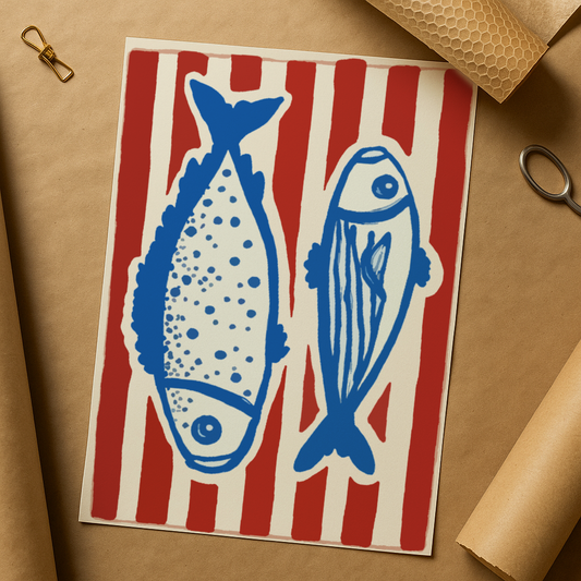 Print Peixes tamanho A3 pronta entrega