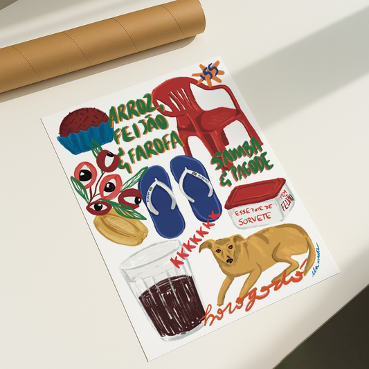 Print Brasil com S por Ela Marte - A3 Pronta Enrega