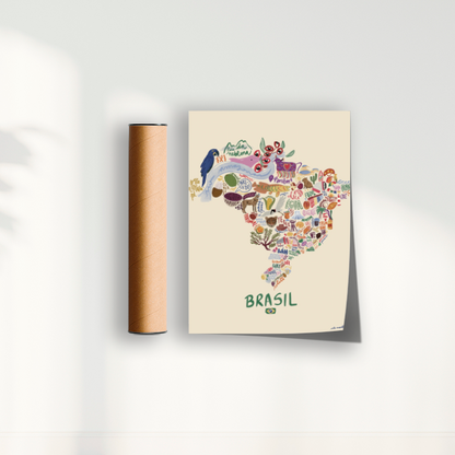 Quadro Brazil por Ela Marte