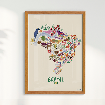 Quadro Brazil por Ela Marte
