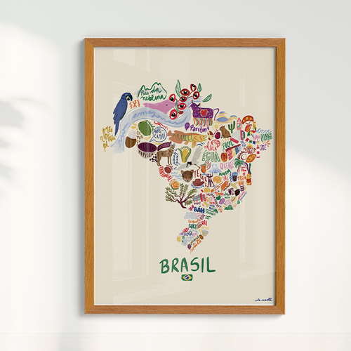 Quadro Brazil por Ela Marte