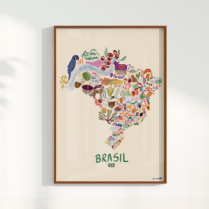 Quadro Brazil por Ela Marte