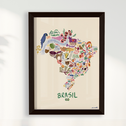 Quadro Brazil por Ela Marte
