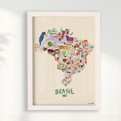 Quadro Brazil por Ela Marte