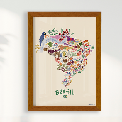 Quadro Brazil por Ela Marte
