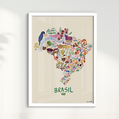 Quadro Brazil por Ela Marte