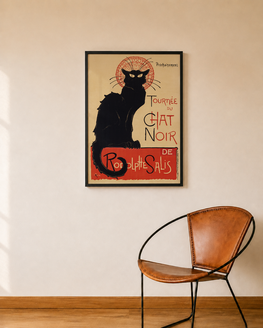 Quadro Chat Noir Vintage tamanho A1 - Pronta Entrega