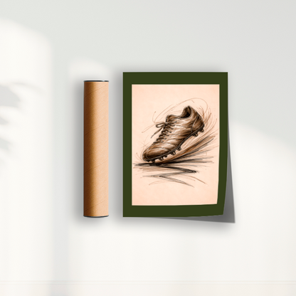 Quadro Chuteira de Futebol Artística