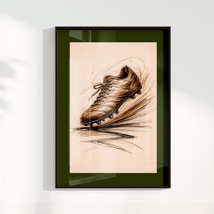 Quadro Chuteira de Futebol Artística