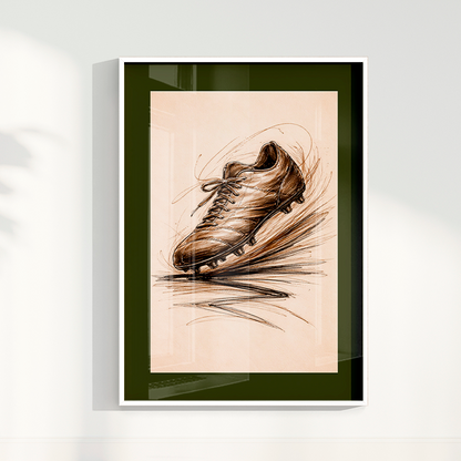 Quadro Chuteira de Futebol Artística