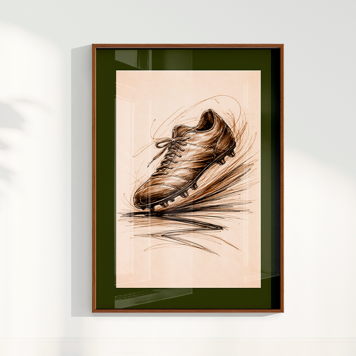 Quadro Chuteira de Futebol Artística