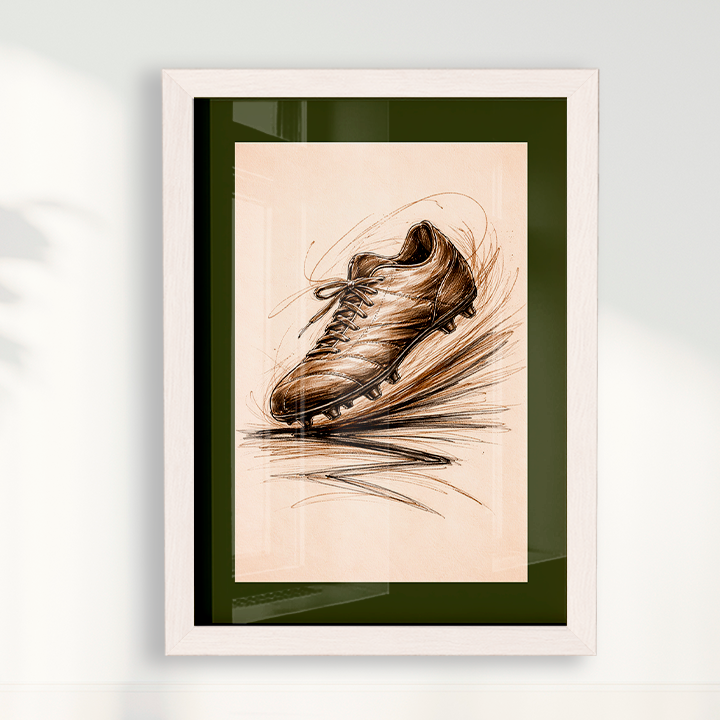 Quadro Chuteira de Futebol Artística