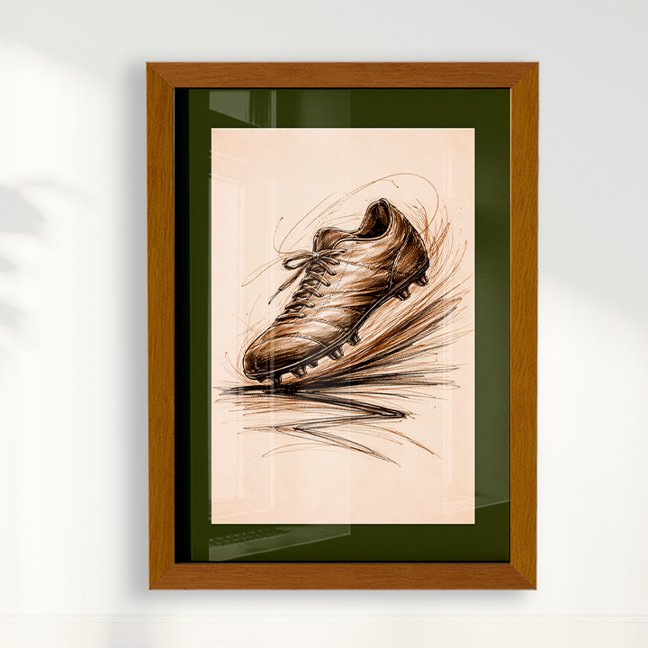 Quadro Chuteira de Futebol Artística