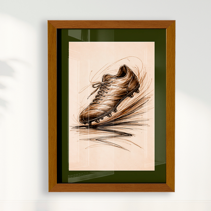 Quadro Chuteira de Futebol Artística