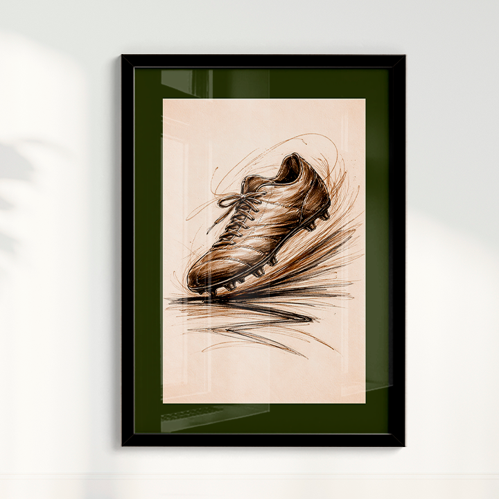 Quadro Chuteira de Futebol Artística