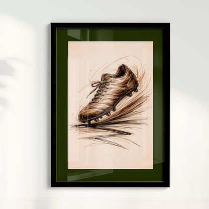 Quadro Chuteira de Futebol Artística
