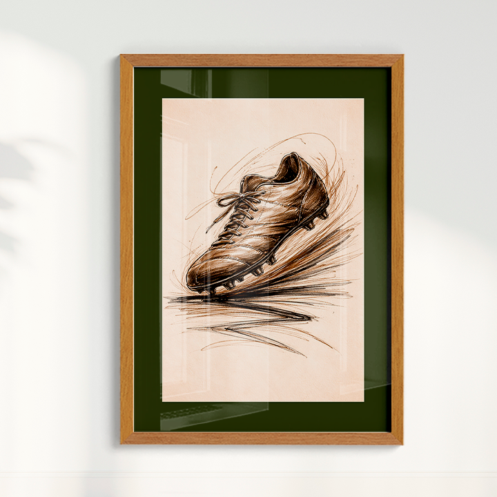 Quadro Chuteira de Futebol Artística