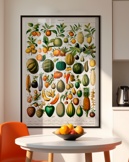 Quadro Fruits White tamanho A0 pronta Entrega