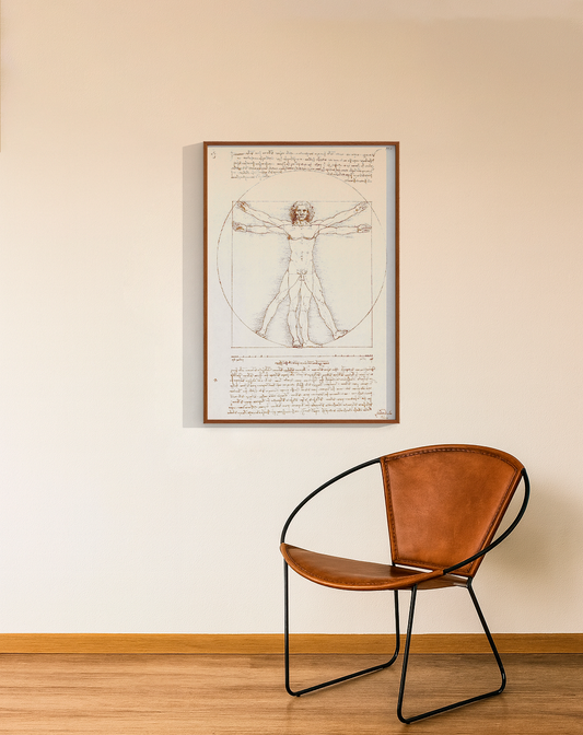 Quadro Leonardo da Vinci's Vitruvian tamanho A1