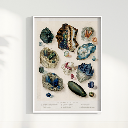 Quadro Pedras Preciosas Vintage