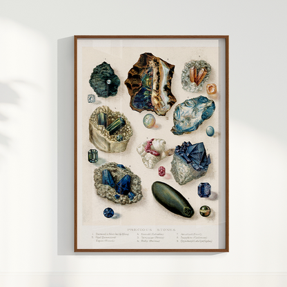 Quadro Pedras Preciosas Vintage