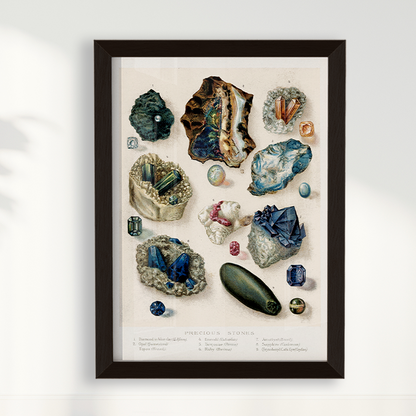 Quadro Pedras Preciosas Vintage