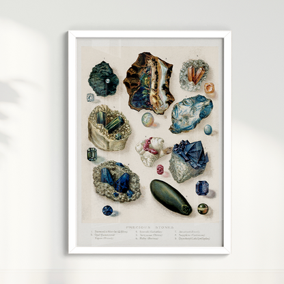 Quadro Pedras Preciosas Vintage