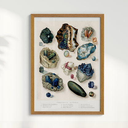 Quadro Pedras Preciosas Vintage