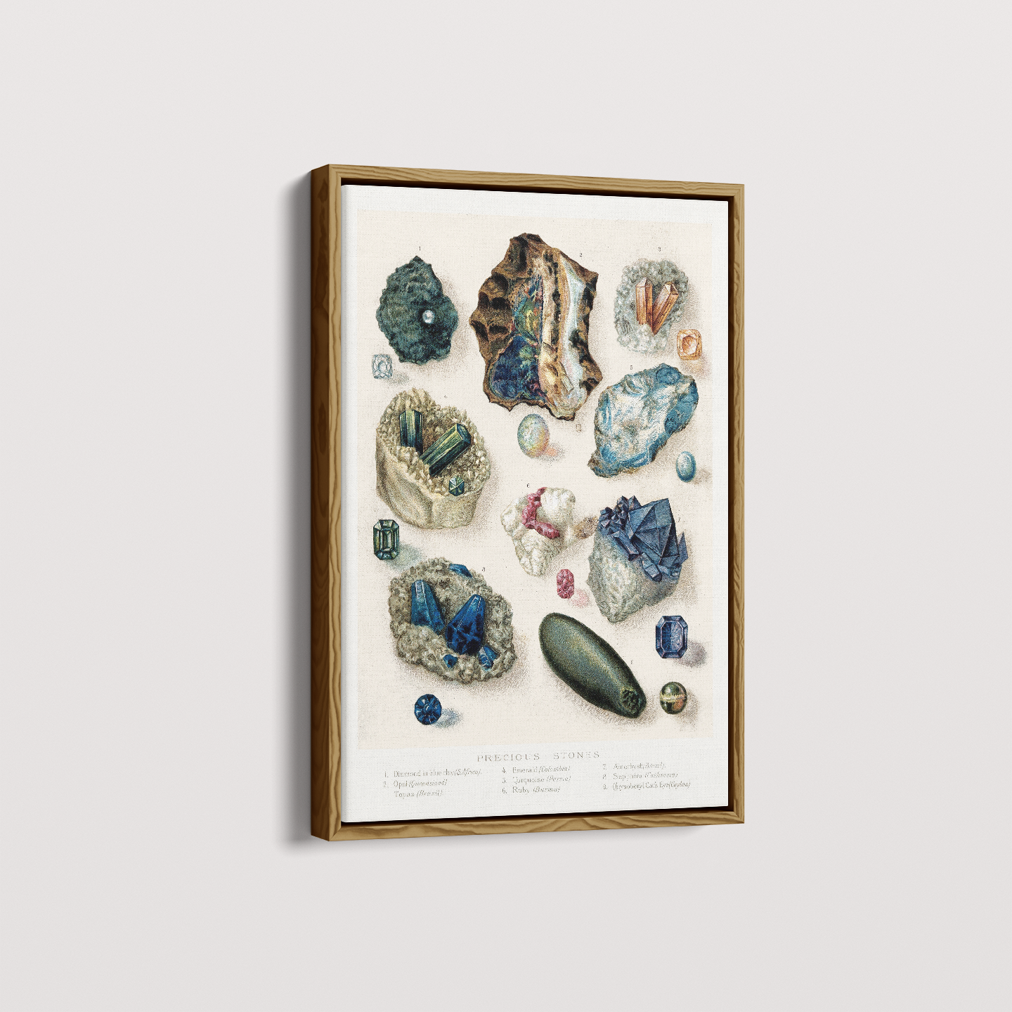 Quadro Pedras Preciosas Vintage