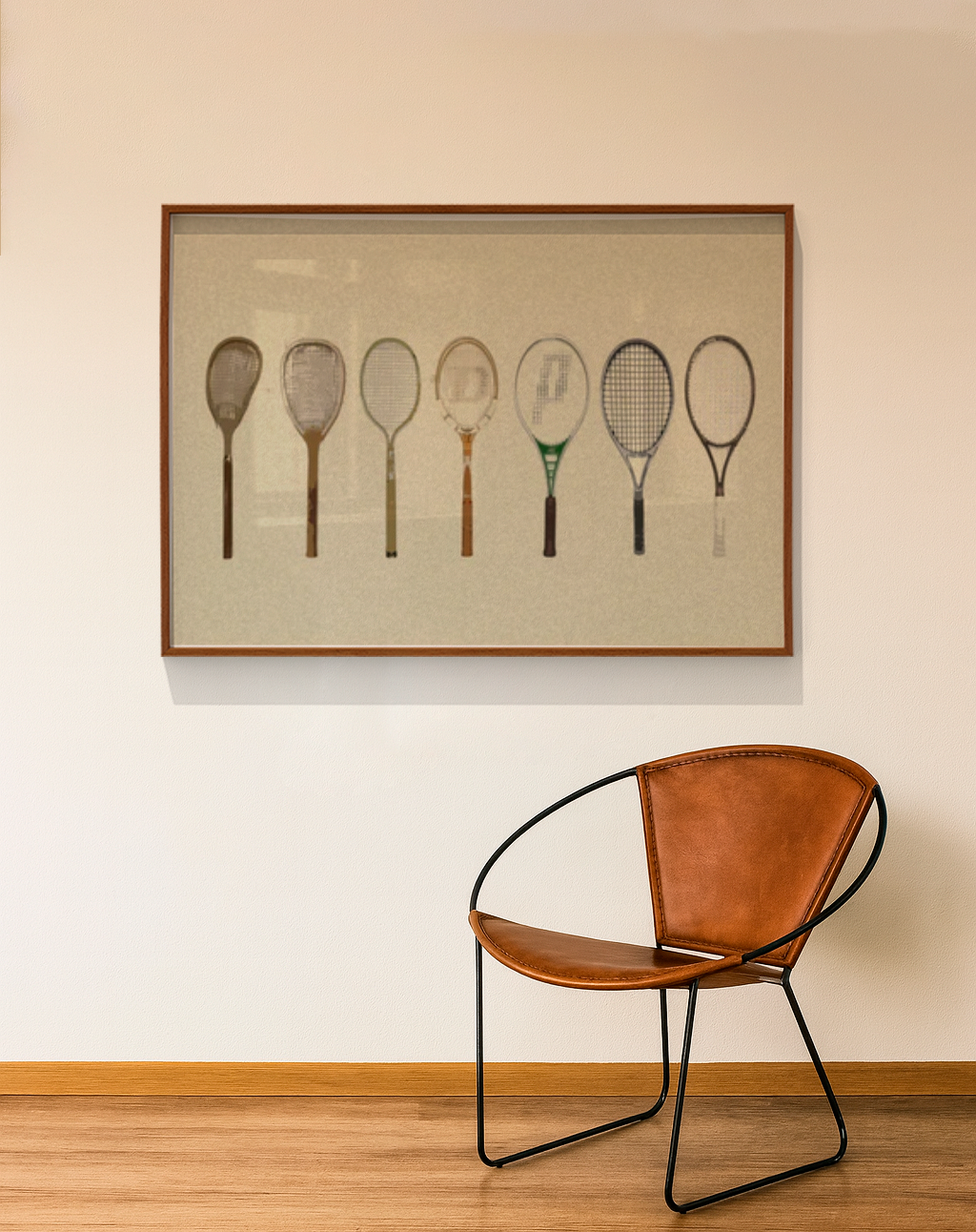 Quadro Raquetes Tamanho A0 Pronta Entrega moldura filete Premium