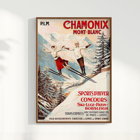 Quadro Chamonix poster vintage