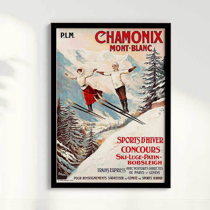 Quadro Chamonix poster vintage