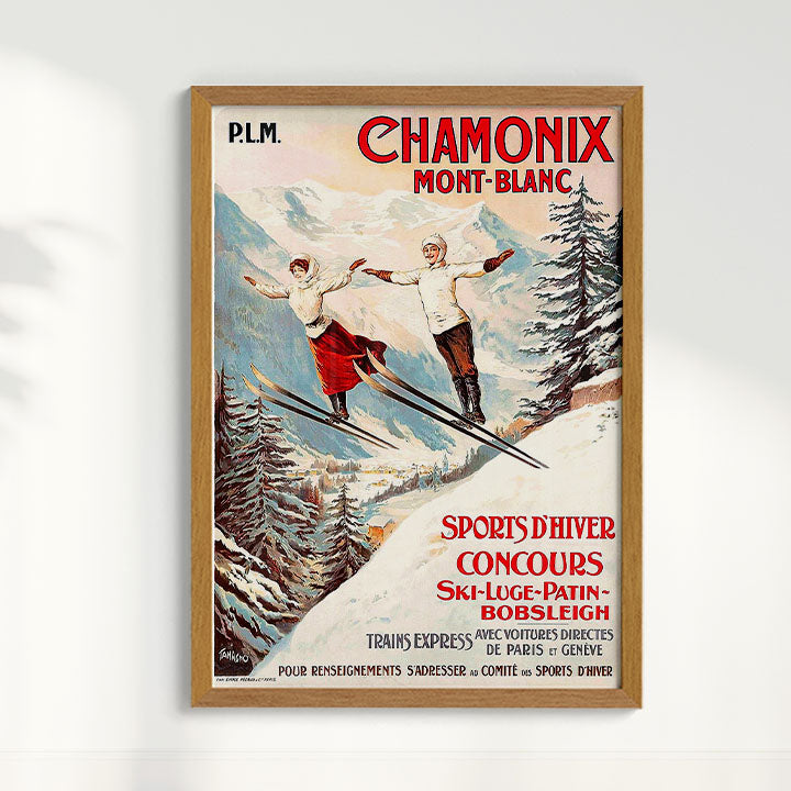 Quadro Chamonix poster vintage