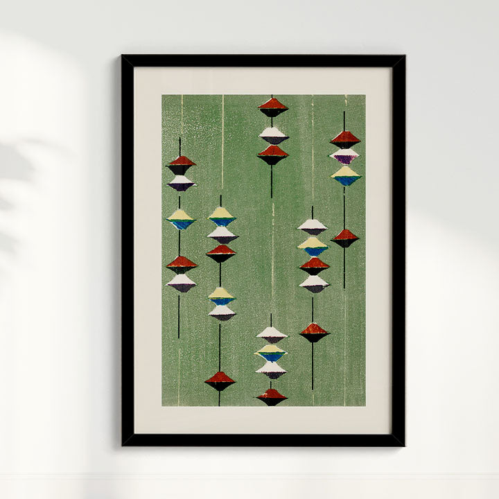 Quadro Vintage Woodblock print Furuya Korin 3