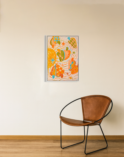 Quadro Noda de caju por Elizeu Galvão Tela Canvas tamanho A2 - Pronta Entrega