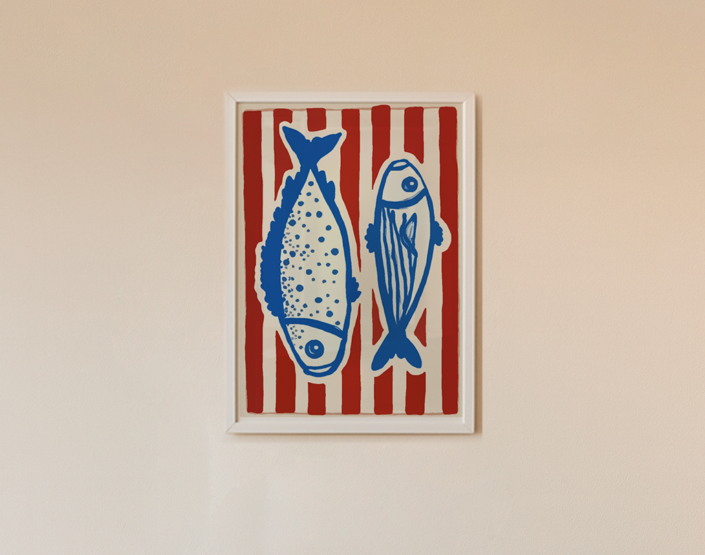 Quadro Peixes - A3 - Pronta Entrega